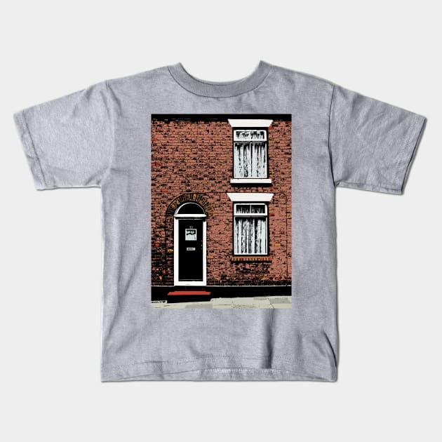 77 Barton Street, Macclesfield / Ian Curtis Original Fan Art Design Kids T-Shirt by DankFutura